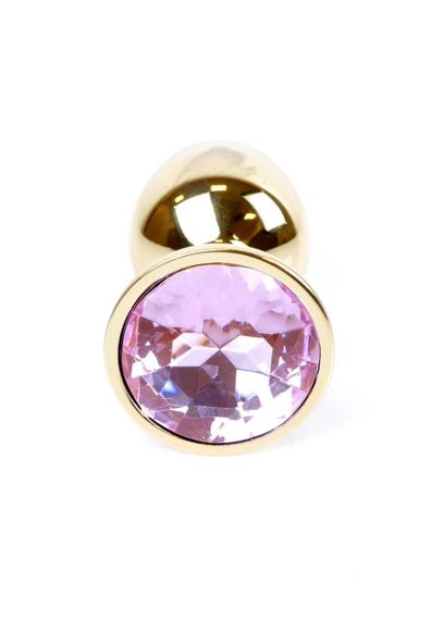 Анальна пробка - Jewellery Gold Plug Light Pink Sex Aura | Зображення 1