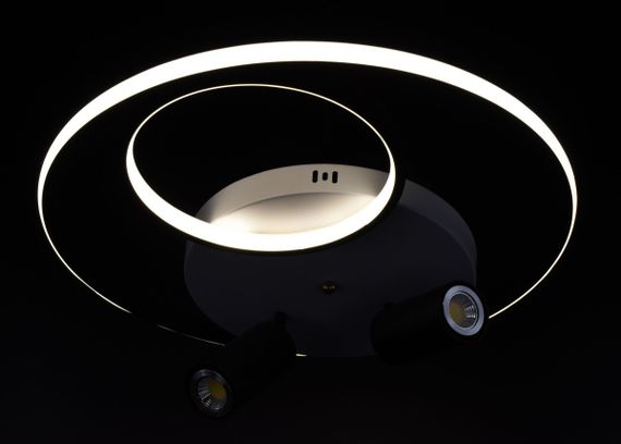 Люстра світлодіодна стельова LED світильник для квартири на стелю лед 26536 Чорний 15х50х50 см. | Зображення 3