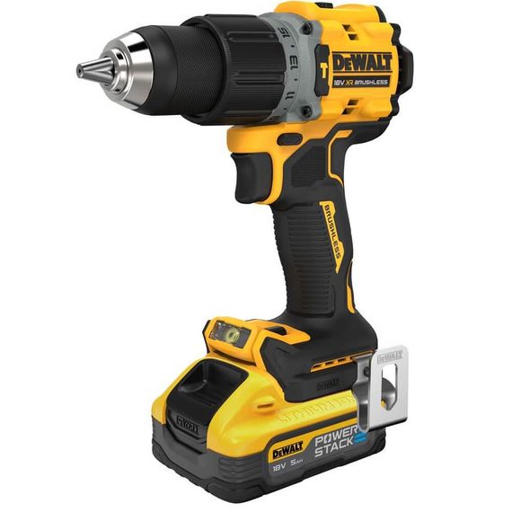 Дрель-шуруповёрт аккумуляторная бесщёточная ударная 90 Нм DeWALT DCD805H2T | Зображення 1