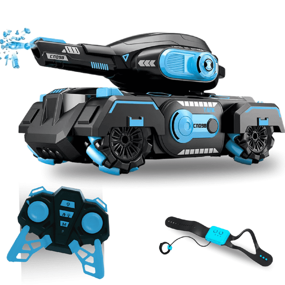 Детский Танк на Радиоуправлении Stunt Car с Запуском Орбизов Управление Жестами и Пультом + Свет Музыка и LED Подсветка Игрушка