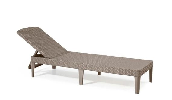 Шезлонг лежак раскладной пластиковый Keter (Кетер) Allibert Jaipur Sun lounger (17205843) Капучино | Зображення 1