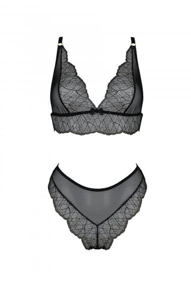 Комплект Passion AMBERLY SET black, XXL/XXXL, бралет і трусики бразиліана | Зображення 2