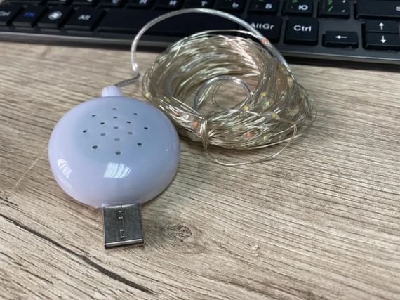 Гирлянда проволока музыкальная USB теплый белый 10м SF-3 | Зображення 3