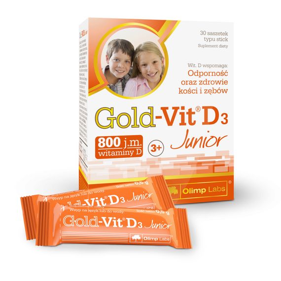 Витамин D для детей Olimp Gold Vit D3 junior 30 сашэ, малина