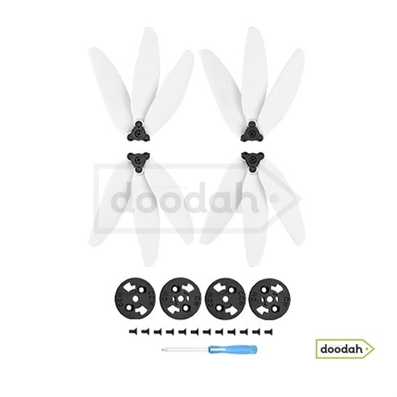 Комплект пропелерів трилопатевих (4 шт) MaxFun H2 White - для DJI Mavic Mini / Mini 2 / Mini SE