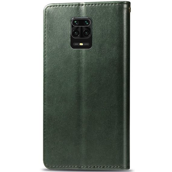 Шкіряний чохол-книжка GETMAN Gallant (PU) для Xiaomi Redmi Note 9s / Note 9 Pro / Note 9 Pro Max Зелений | Зображення 3