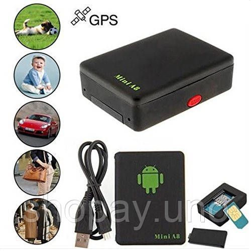 GPS трекер Mini A8 з прослуховуванням, GSM сигналізація, гпс трекер | Зображення 1