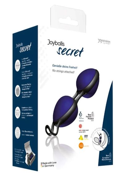 Вагінальні кульки JOYDivision Joyballs Secret синій-чорний, 3.7 см Sex Aura | Зображення 4