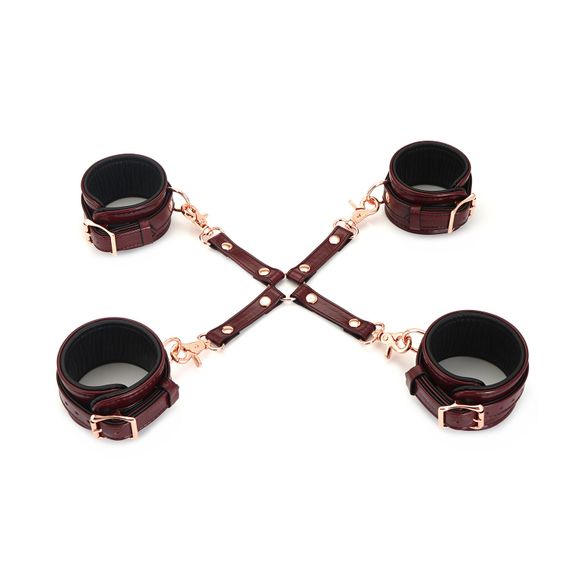 Шкіряна хрестовина Liebe Seele Wine Red Hogtie | Зображення 1