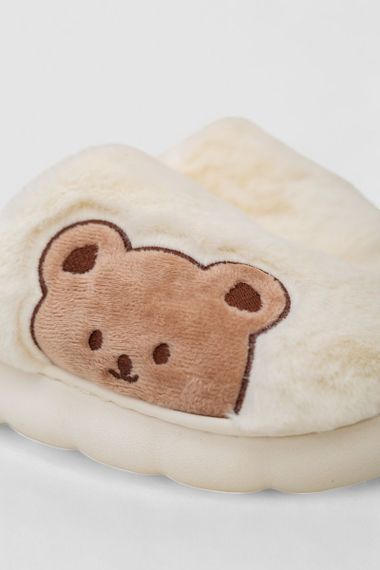 Капці жіночі домашні, колір молочний, 243R600 | Зображення 2