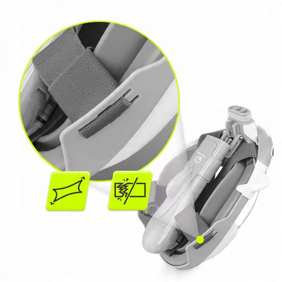 Маска для снорклінгу TSUNAMI Shark повнолицьова, дитяча Grey (P-5905973405447) | Зображення 2