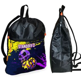 Рюкзак-мішок для взуття, спортивної форми Standoff 2 дитяча сумка для змінки з розширювачем (01435)