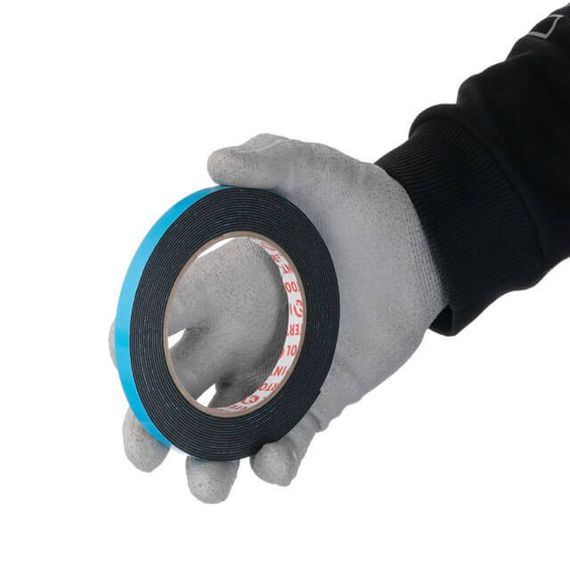 Стрічка клейка двостороння автомобільна 5 м, 9*1 мм, чорна, спінений поліетилен INTERTOOL KT-0810 | Зображення 2