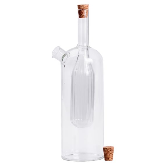 Стеклянная бутылка двойная для масла и уксуса 2в1 500 мл HP-34-13 | Зображення 1