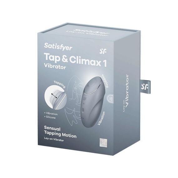 Клиторальный стимулятор - Satisfyer Tap & Climax 1 Bluegrey Sex Aura | Зображення 2
