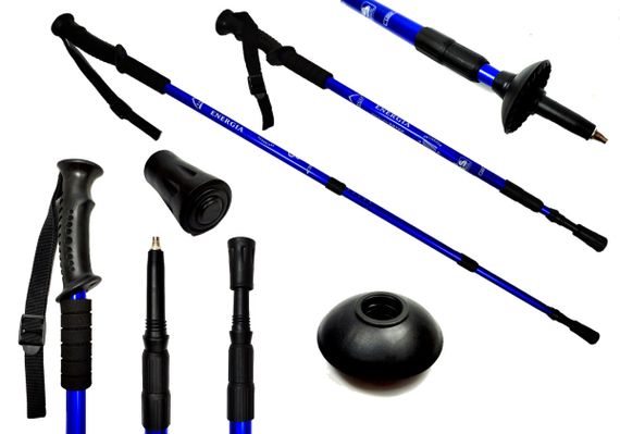 Палка для скандинавської ходьби EasyFit Energia синя 1 шт (EF-3924-BL) | Зображення 4