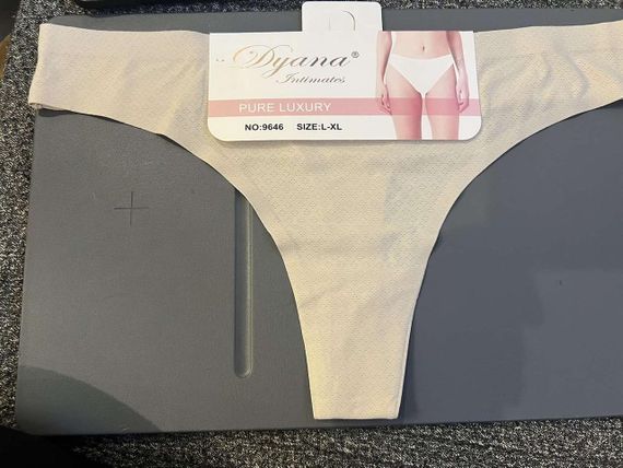 Трусы-стринги, дышащие  Dyana, с хлопковой ластовицей, цвет rose (пудровый), размер S-M