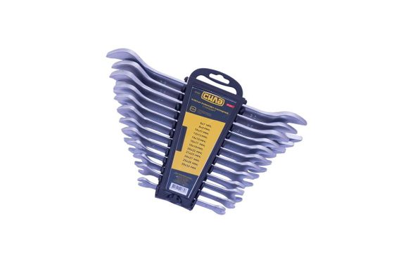 Набор ключей рожковых CrV 6-23, 24x27, 25х28, 30х32мм (12шт) СИЛА | Зображення 1