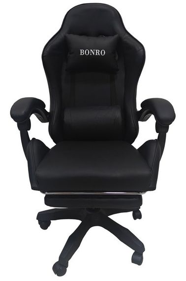 Крісло геймерське Bonro Бонро B-945 чорне з підставкою для ніг (42401105) | Зображення 5