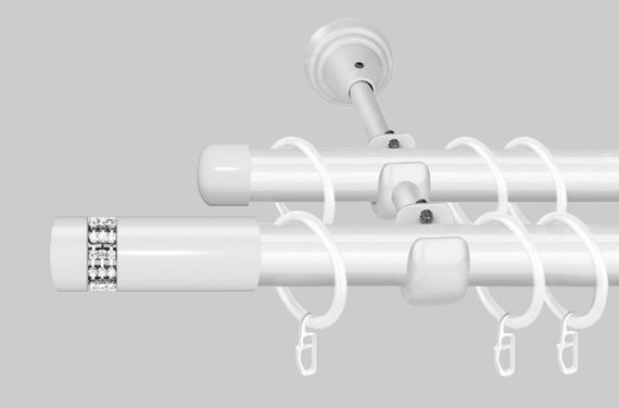Карниз для штор однорядний металевий 19 мм, Алюр (комплект)