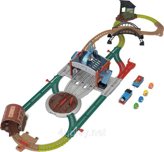 Железная дорога Паровозик Томас и друзья Приключения с цистернами Fisher-Price Thomas & Friends Load & Launch Barrel Delivery Set | Зображення 3