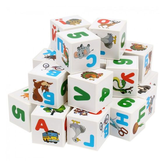 Детский развивающий набор кубиков "Азбука + Арифметика" 2728TXK 24 кубика | Зображення 3