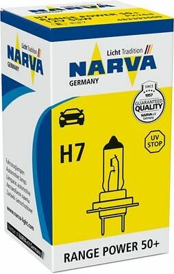483393000 NARVA Лампа H7 12V 55W PX26d (+50%) RANGE POWER 50+