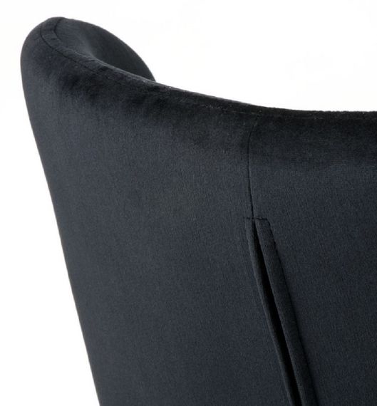 М'який обідній стілець Damask black (чорний) на чорних металевих ніжках | Зображення 8
