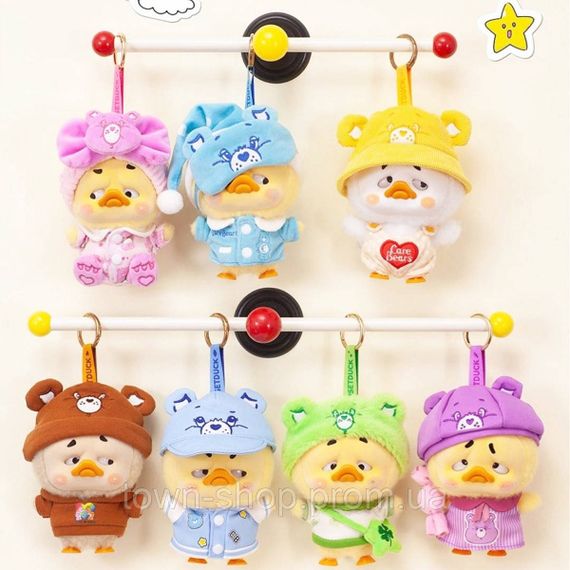 Коллекционная мягкая игрушка с кольцом POP TOP 1983toys серии Upset Duck x Care Bears - Будь радугой | Зображення 1