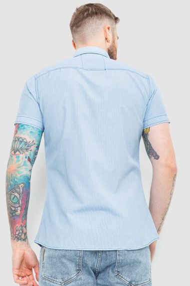 Сорочка чоловіча смужка, колір блакитний, 186R1429 | Зображення 3