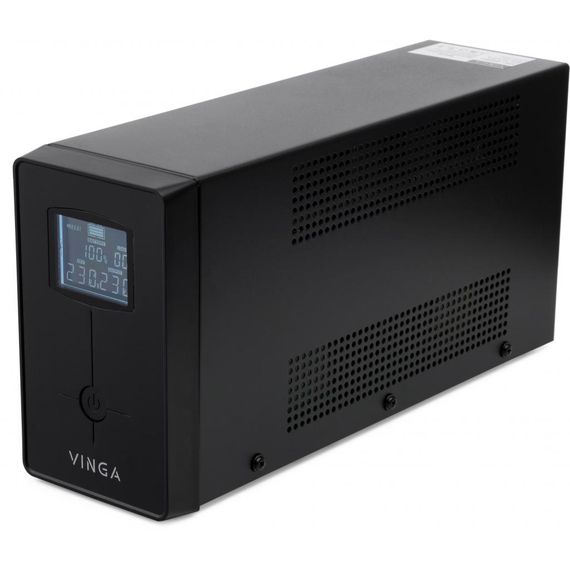 Пристрій безперебійного живлення Vinga LCD 600VA metal case with USB (VPC-600MU) | Зображення 2