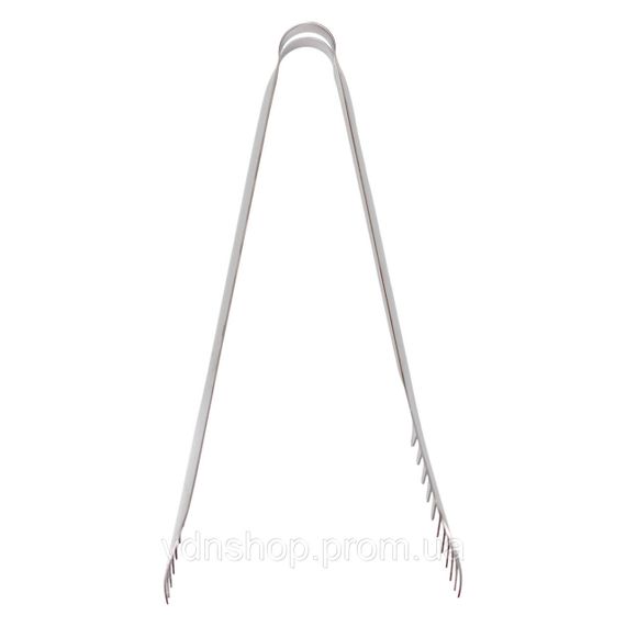 Щипці кухонні металеві 23×4 (см) кулінарні щипці для м'яса, риби, гриля кухарські щипці Сріблястий HP-8-65 | Зображення 3