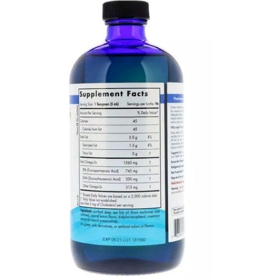 Омега 3 Nordic Naturals Omega-3 16 fl 473 ml Lemon NOR02764 | Зображення 1