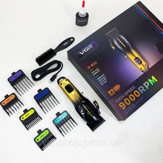 Електрична машинка для стрижки потужна VGR, Хороший бездротовий тример, Професійна машинка для волосся BR-31 | Зображення 7