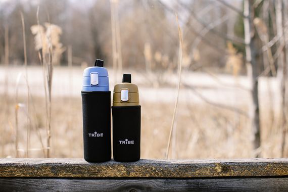Чохол для термоса Tribe 0,35л питний термос, Неопреновий термочохол трайб захисний, Чохол на термос похід риболовля | Зображення 7