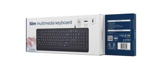 Клавіатура дротова Gembird KB-MCH-05-CYRL, чорна | Зображення 4