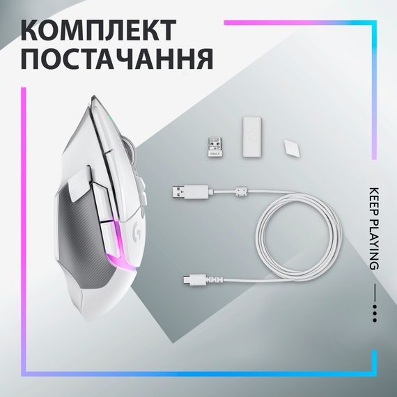 Мишка Logitech G502 X Plus Wireless White (910-006171) | Зображення 8