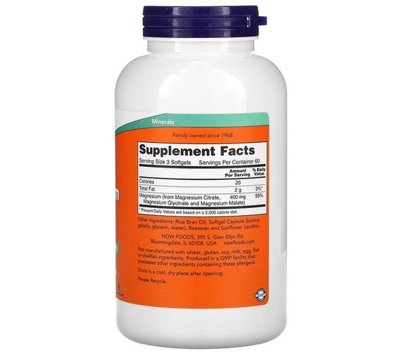 Мінерал MAGNESIUM CITRATE 134mg  180 softgels | Зображення 1