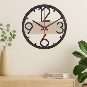 Настінний дерев'яний годинник з фанери Оригінальний годинник  Декор для дому, офісу, подарунок