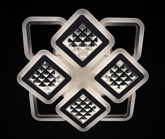 Люстра світлодіодна стельова LED світильник для квартири на стелю лед з пультом 26120 Білий 11х54х62 см. | Зображення 3