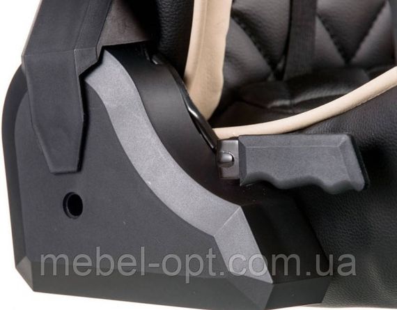 Геймерське крісло ЕxtrеmеRacе black-cream без підніжки, поперековим валиком, підголівником | Зображення 6