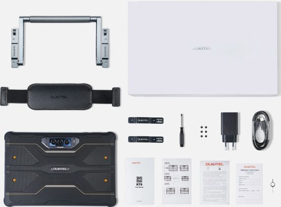 Планшет Oukitel RT8 11" FHD+ /6GB/256GB/ G99 /20000mAh/ 48+32Мп Night/ IP69K / LTE Black з тримачем