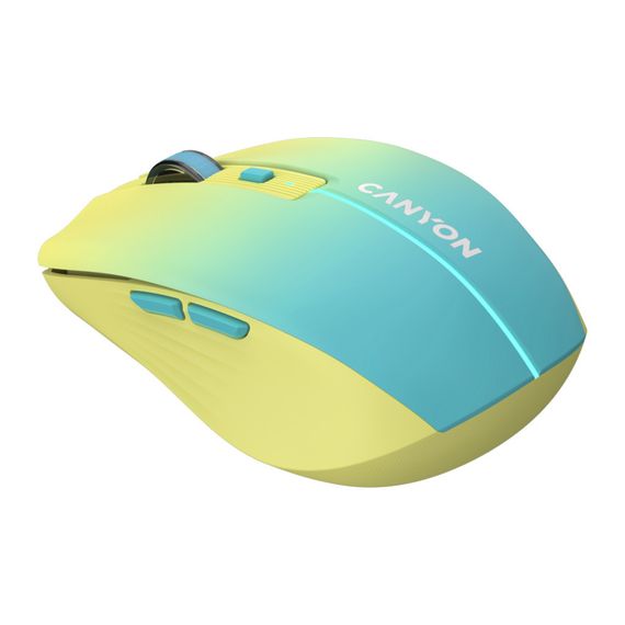 Мишка Canyon MW-44 LED Rechargeable Wireless/Bluetooth Yellow Blue (CNS-CMSW44UA) | Зображення 1