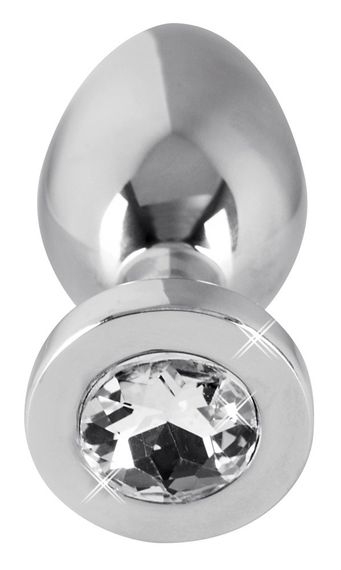 Анальная пробка с камнем You2Toys Jewel Buttplug, серебристая, Small sexstyle | Зображення 3