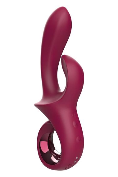 Вибратор-кролик Dreamtoys Glam Duo Vibrator с ручкой крючком, 22.7 х 4.2 см sexstyle