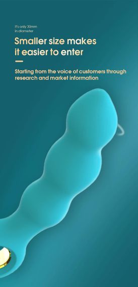 Вібростимулятор простати Boss Series Angelo Male Prostate Triple Stimulation, бірюзовий | Зображення 8