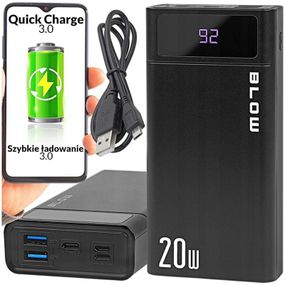 Повербанк BLOW 40000mAh 2xUSB QC 3.0 USB-C (5900804115540)