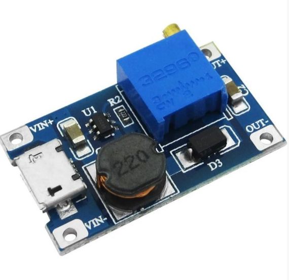 Повышающий преобразователь MT3608 LM2577 Micro USB 2 А Трансформатор | Зображення 1