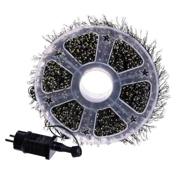 Новорічна гірлянда кімнатна «Роса» Хвойна лапа 50 м, 1500 LED, мультиколір, зелений провід | Зображення 4