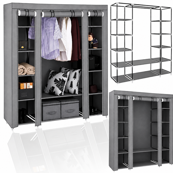 Тканевой шкаф HCX Storage Wardrobe 88130 Серый | Зображення 1